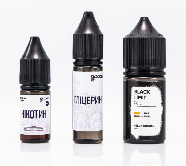 Рідина Black Limit Salt Melon Coconut 30ml 50mg зі смаком дині та кокоса (набір компонентів)