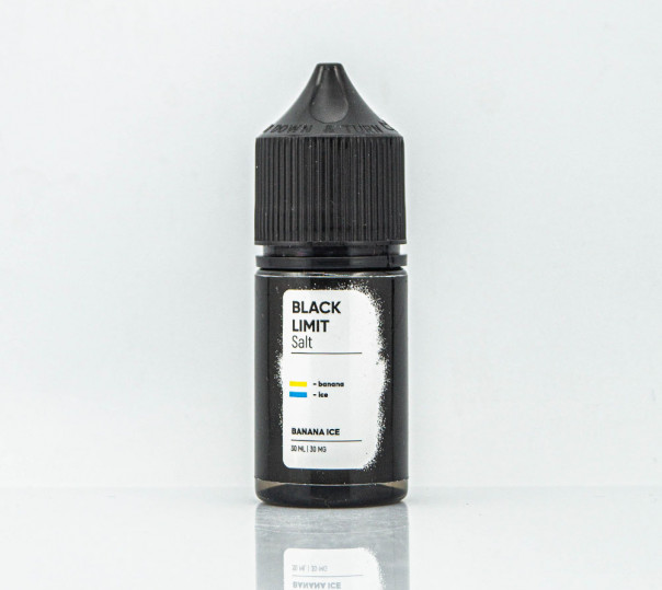 Рідина Black Limit Salt Banana Ice 30ml 30mg на сольовому нікотині зі смаком банана з холодком