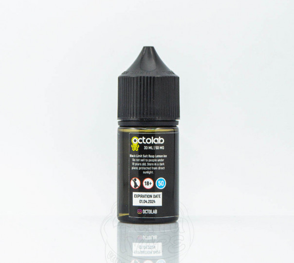 Рідина Black Limit Salt Rasp Lemon Ice 30ml 30mg на сольовому нікотині зі смаком лимона і малини з холодком