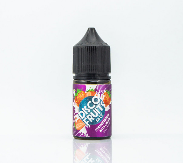 Рідина Disco Fruits/Vibes Salt Strawberries Cream 30ml 50mg на сольовому нікотині зі смаком полуниці з вершками