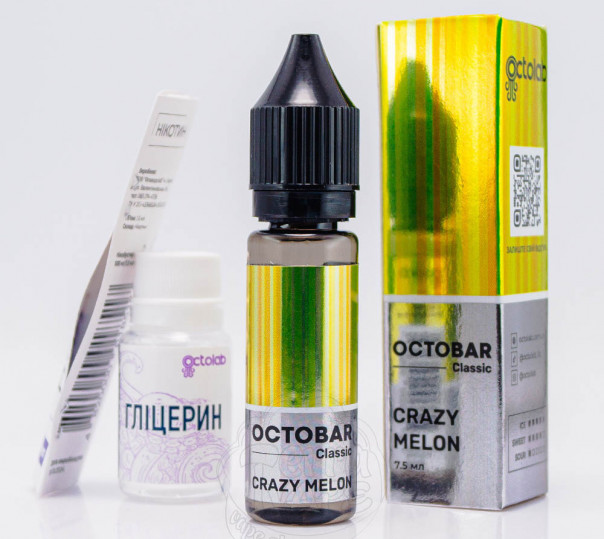 Жидкость Octobar Classic Crazy Melon Salt 15ml 50mg со вкусом дыни и арбуза (набор компонентов)