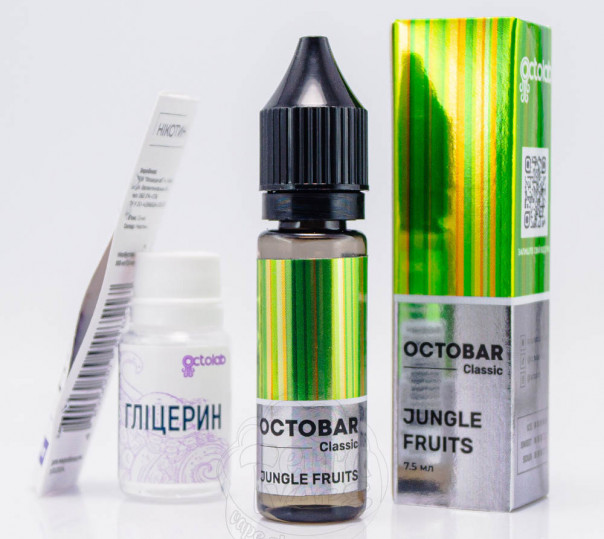Жидкость Octobar Classic Jungle Fruits Salt 15ml 50mg со вкусом маракуйи и папайи (набор компонентов)