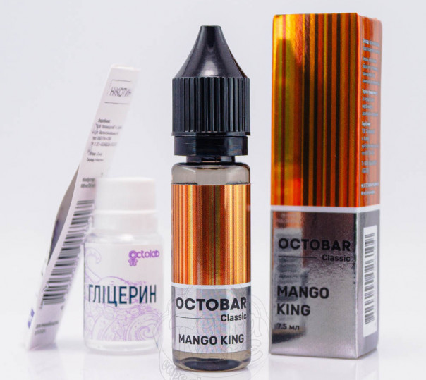 Жидкость Octobar Classic Mango King Salt 15ml 50mg со вкусом манго со льдом (набор компонентов)