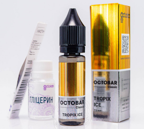 Жидкость Octobar Classic Tropix Ice Salt 15ml 50mg со вкусом манго и ананаса (набор компонентов)
