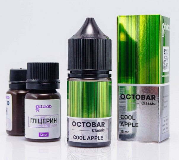 Жидкость Octobar Classic Cool Apple Salt 30ml 50mg со вкусом яблока с холодком (набор компонентов)