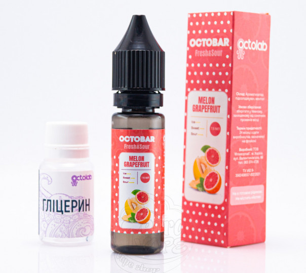 Рідина Octobar Fresh&Sour Salt Melon Grapefruit 15ml 50mg (набір компонентів)