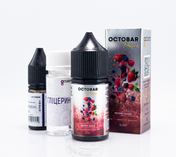 Жидкость Octobar Prime Salt Berry Juice 30ml 50mg со вкусом холодных ягод (набор компонентов)