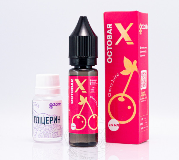 Рідина Octobar X Salt Cherry Juice 15ml 50mg зі смаком вишневого соку з льодом (набір компонентів)