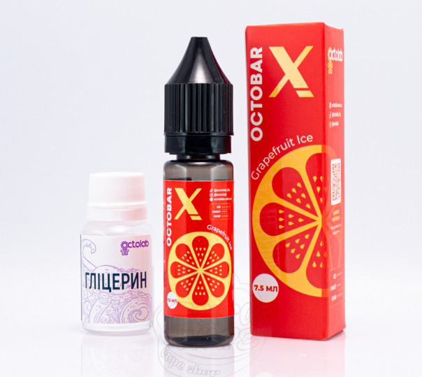 Рідина Octobar X Salt Grapefruit Ice 15ml 50mg зі смаком грейпфруту з холодком (набір компонентів)