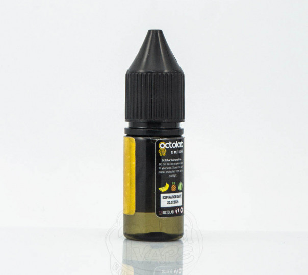 Рідина Octobar Salt Banana Aloe 10ml 50mg на сольовому нікотині зі смаком банана та алое