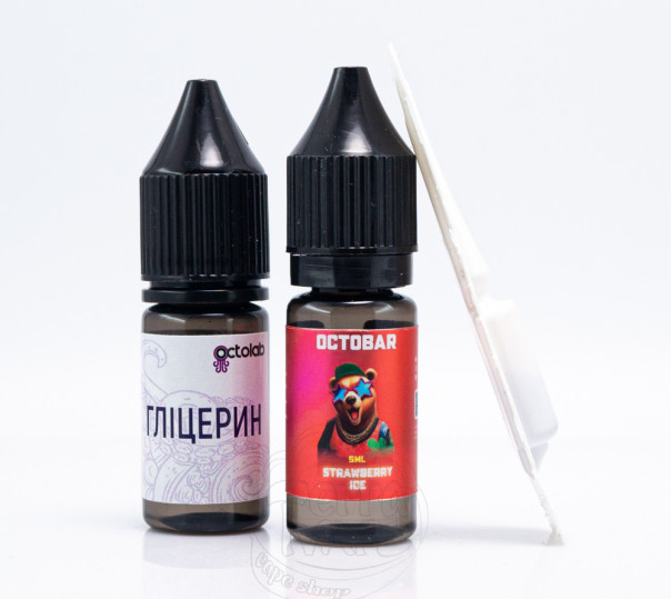 Рідина Octobar Salt Strawberry Ice 10ml 50mg зі смаком полуниці з холодком (набір компонентів)