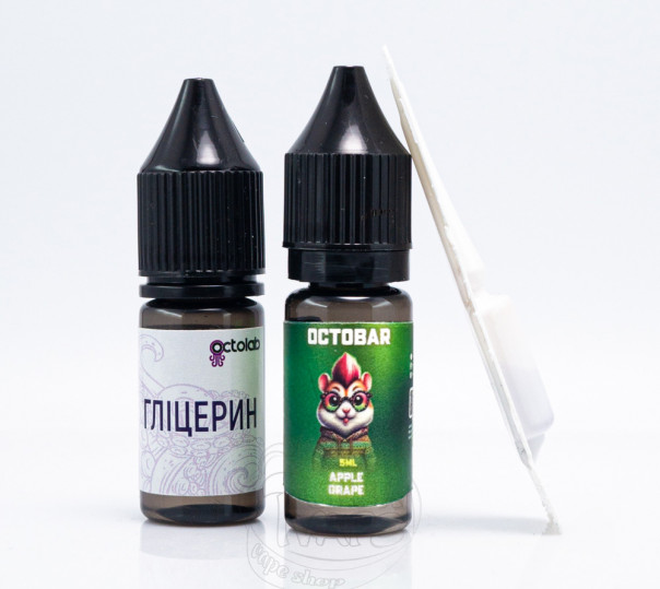 Жидкость Octobar Salt Apple Grape 10ml 50mg со вкусом яблока и винограда (набор компонентов)