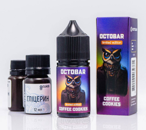 Жидкость Octobar Salt Coffee Cookies 30ml 50mg со вкусом кофейного печенья (набор компонентов) Жидкость Octobar Salt Coffee Cookies 30ml 50mg со вкусом кофейного печенья (набор компонентов)