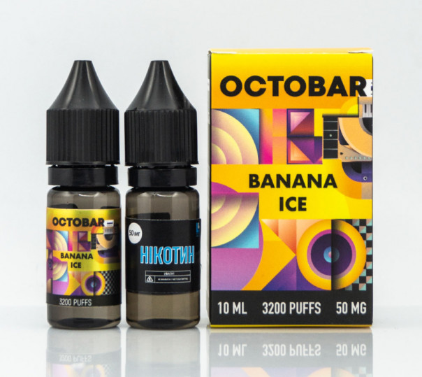 Набір для приготування рідини Octobar Salt Banana Ice 10ml 50mg на сольовому нікотині