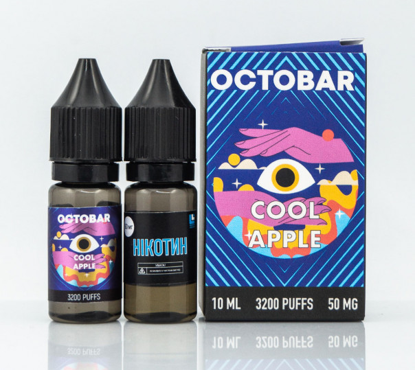 Набір для приготування рідини Octobar Salt Cool Apple 10ml 50mg на сольовому нікотині