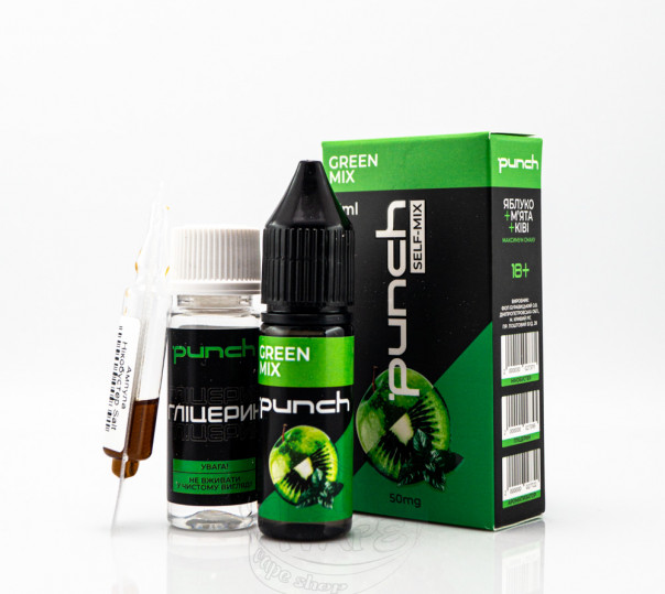 Жидкость Punch Salt Green Mix 15ml 50mg (набор компонентов)