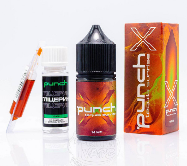 Рідина Punch X Cocktails Salt Tequila Sunrise 30ml 65mg зі смаком коктейлю Текіла Санрайз (набір компонентів)