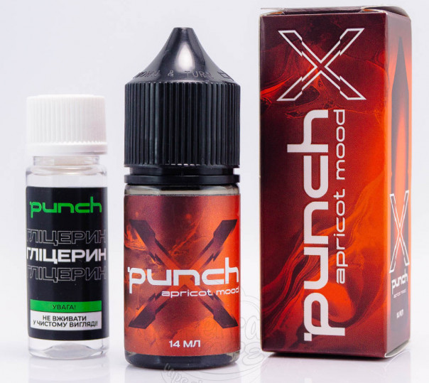 Жидкость Punch X Coctails Salt Apricot Mood 30ml 65mg со вкусом абрикосового коктейля (набор компонентов)