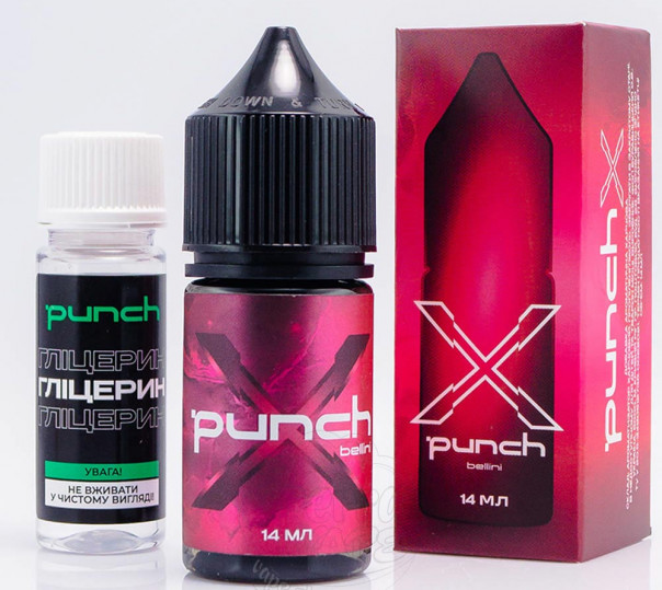 Жидкость Punch X Coctails Salt Bellini 30ml 65mg со вкусом коктейля Беллини (набор компонентов)