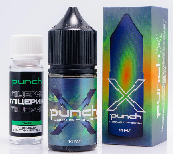 Жидкость Punch X Coctails Salt Cactus Margarita 30ml 50mg со вкусом коктейля Маргарита с кактусом (набор компонентов)