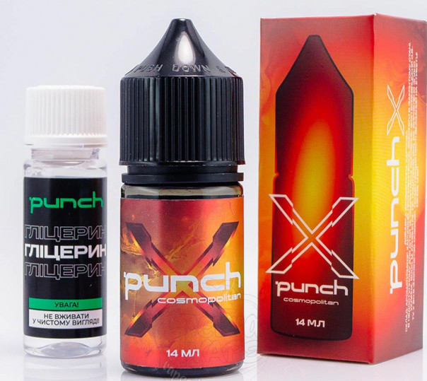 Жидкость Punch X Coctails Salt Cosmopolitan 30ml 50mg со вкусом коктейля Космополитен (набор компонентов)