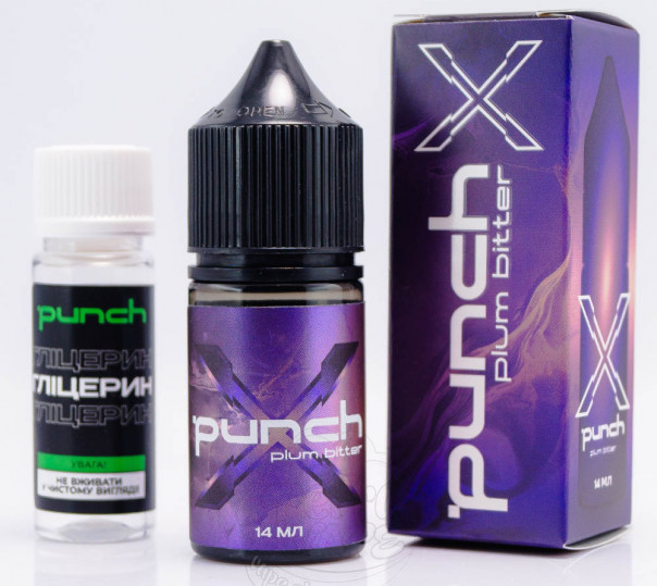 Жидкость Punch X Coctails Salt Plum Bitter 30ml 50mg со вкусом виноградно-сливового коктейля (набор компонентов)