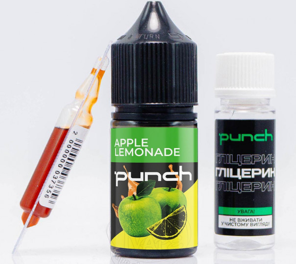 Жидкость Punch Salt Apple Lemonade 30ml 65mg со вкусом яблочного лимонада (набор компонентов)