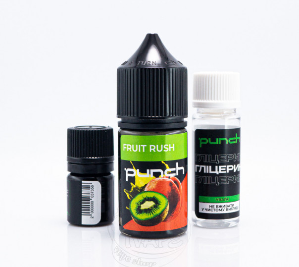 Рідина Punch Salt Fruit Rush 30ml 50mg зі смаком персику, лимона та ківі (набір компонентів)