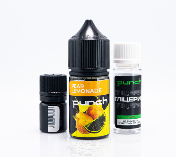 Жидкость Punch Salt Pear Lemonade 30ml 65mg со вкусом грушевого лимонада (набор компонентов)