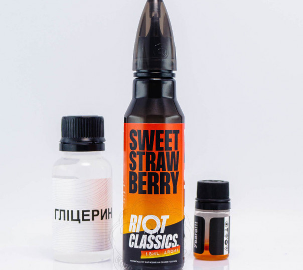 Рідина Riot Squad Organic Sweet Strawberry 60ml 3mg зі смаком полуниці (набір компонентів)