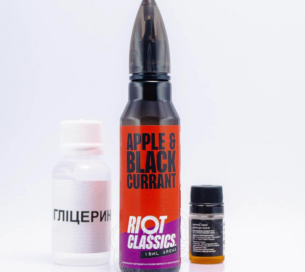 Рідина Riot Squad Organic Apple Black Currant 60ml 3mg зі смаком яблука з чорною смородиною (набір компонентів)