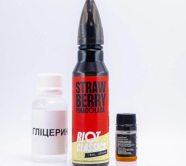 Жидкость Riot Squad Organic Strawberry Pinacolada 60ml 3mg со вкусом клубничной пина колады (набор компонентов)