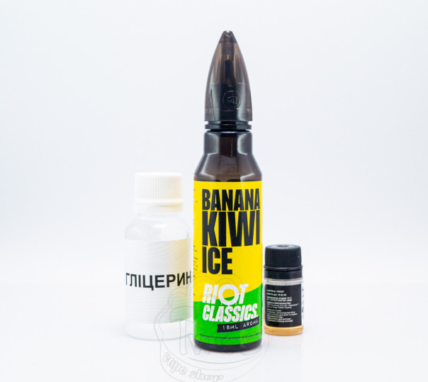 Рідина Riot Squad Organic Banana Kiwi Ice 60ml 3mg зі смаком банана з ківі та прохолодою (набір компонентів)