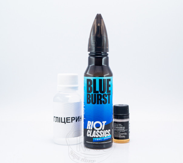 Рідина Riot Squad Organic Blue Burst 60ml 3mg зі смаком блакитної малини з холодком (набір компонентів)