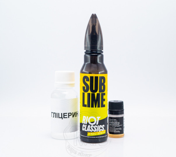 Рідина Riot Squad Organic Sub Lime 60ml 3mg зі смаком лимону та лайму (набір компонентів)