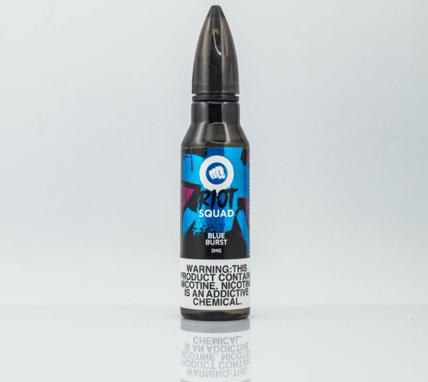 Рідина Riot Squad Organic Blue Burst 60ml 3mg на органічному нікотині зі смаком блакитної малини з холодком