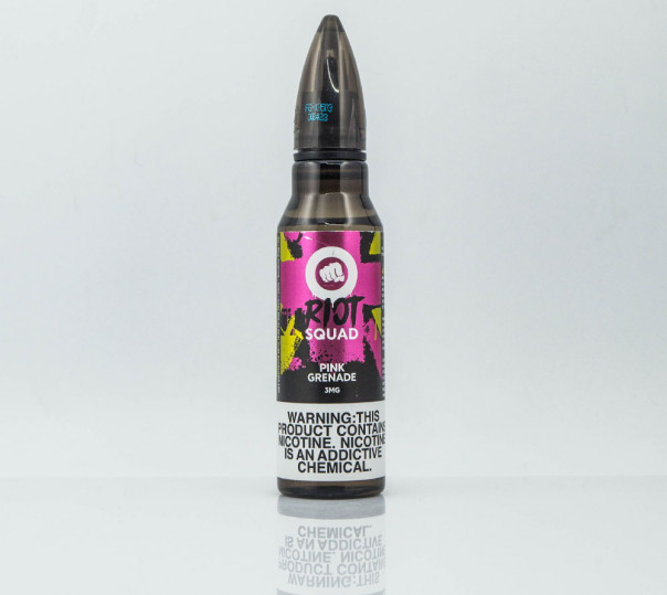 Жидкость Riot Squad Organic Pink Grenade 60ml 3mg на органическом никотине со вкусом малинового лимонада