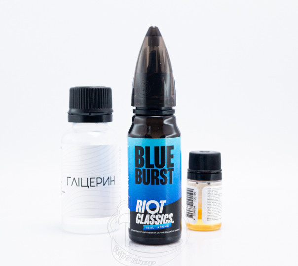 Рідина Riot Squad Salt Blue Burst 30ml 50mg зі смаком блакитної малини з холодком (набір компонентів)