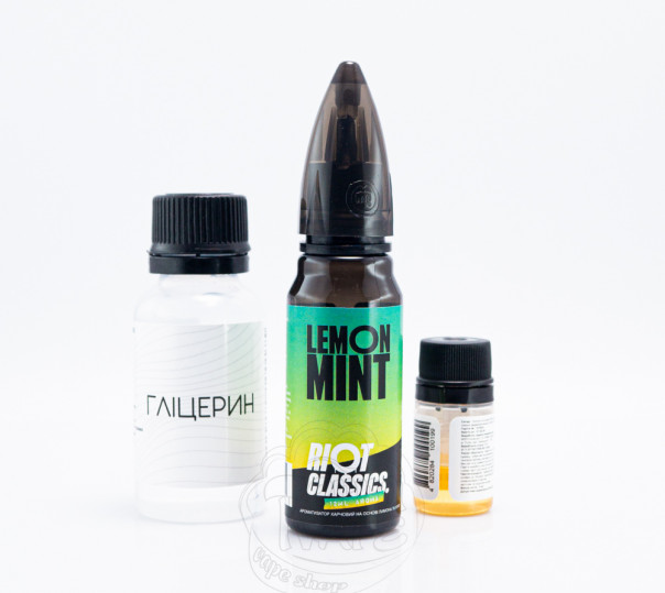 Жидкость Riot Squad Salt Lemon Mint 30ml 50mg со вкусом лимона с мятой (набор компонентов)