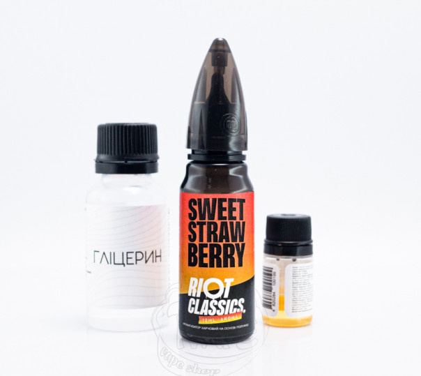 Рідина Riot Squad Salt Sweet Strawberry 30ml 50mg зі смаком полуниці (набір компонентів)