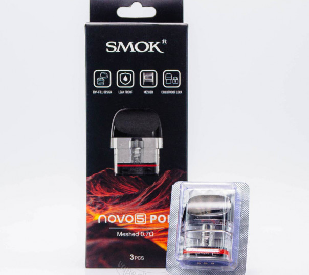 Картридж SMOK Novo 5 Pod Cartridge 2ml 0.7 Ом для багаторазової POD системи Novo 5 Pod Kit