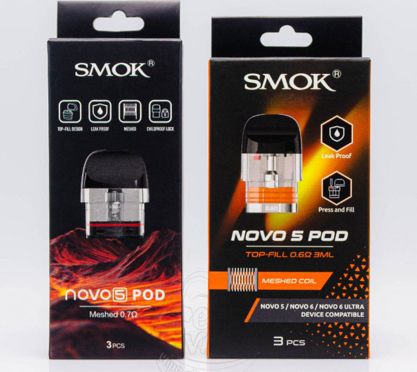 Картридж SMOK Novo 5 Pod Cartridge для багаторазової POD системи Novo 5, 6, 6 UltraPod Kit