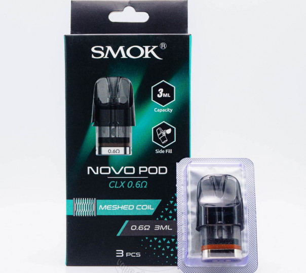 Картридж SMOK Novo Series - Novo Pod CLX Meshed 0.6 Ом для багаторазової POD системи Propod, Novo, 2, 3, 2S, 2c, 2X, Pro, GT, Master, Master Box Pod