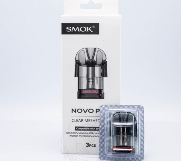 Картридж SMOK Novo Series - Novo Pod Clear Meshed 0.8 Ом для багаторазової POD системи Propod, Novo, 2, 3, 2S, 2c, 2X, Pro, GT, Master, Master Box Pod