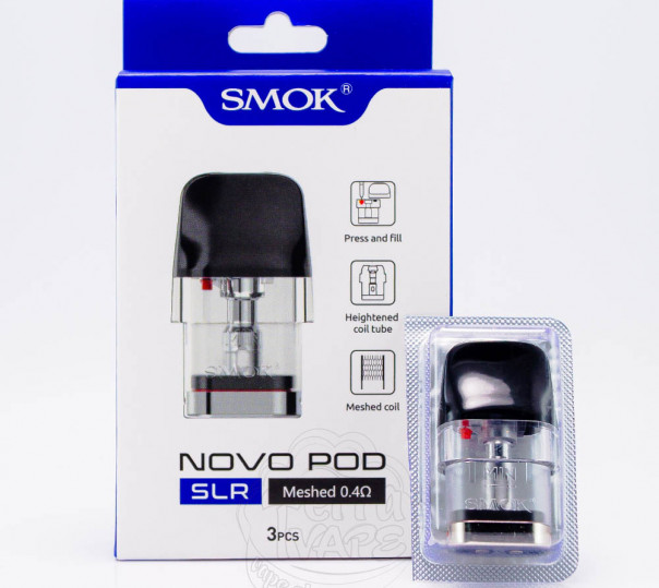 Картридж SMOK Novo Series - Novo Pod SLR Meshed 0.4 Ом для багаторазової POD системи Novo GT/ECO/Pro