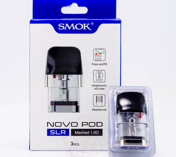 Картридж SMOK Novo Series - Novo Pod SLR Meshed 1.0 Ом для багаторазової POD системи Propod, Novo, 2, 3, 2S, 2c, 2X, Pro, GT, Master, Master Box Pod