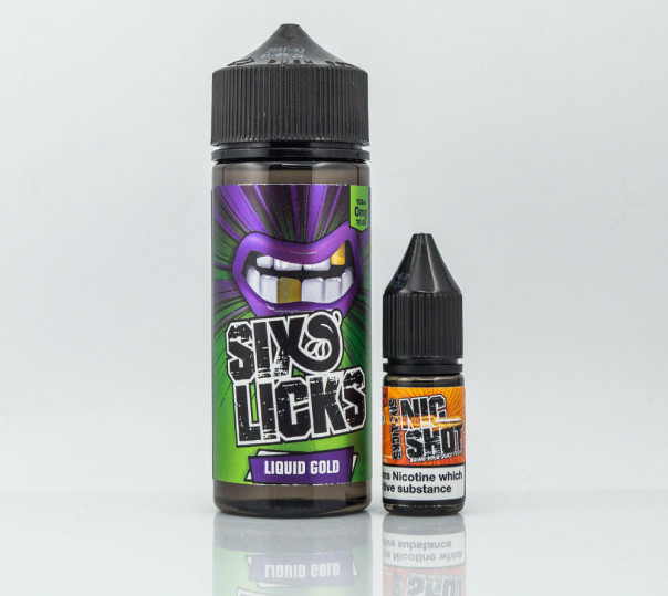 Рідина Six Licks Organic Liquid Gold 100ml 0mg без нікотину зі смаком ожини, малини і яблука