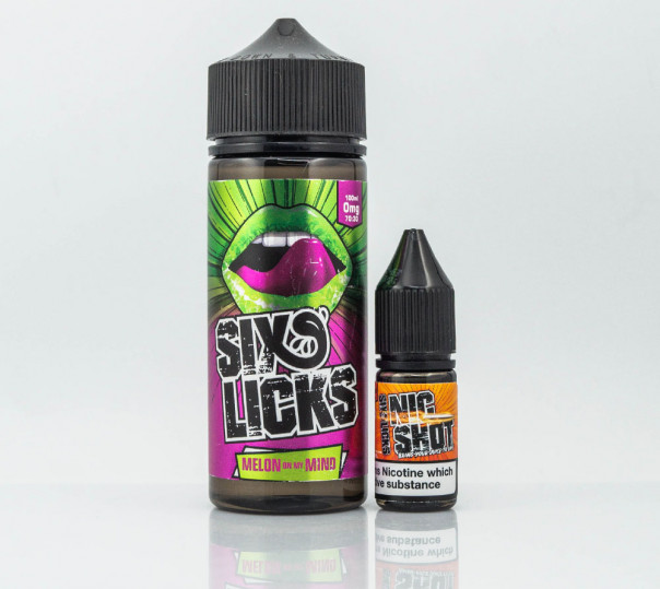 Жидкость Six Licks Organic Melon On My Mind 120ml 3mg на органическом никотине со вкусом дыни и арбуза с холодком