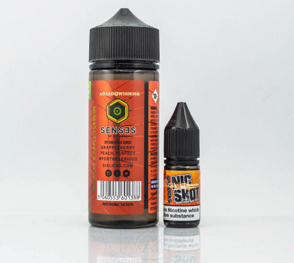 Рідина Six Licks Organic Rhubellion 110ml 1.5mg на органічному нікотині зі смаком яблук з ревенем