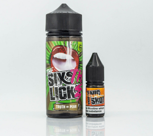 Жидкость Six Licks Organic Truth Or Pear 110ml 1.5mg на органическом никотине со вкусом клубники, груши и лайма